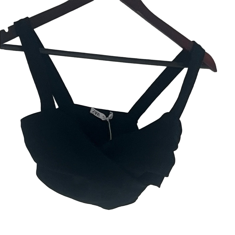 Zara Black Crop Top - Picture 2 of 3